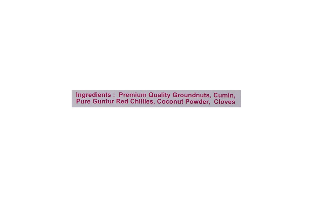 Lakshmi's Andhra Pickles & Podi's Verusenege Podi Peanut Curry Masala   Pack  500 grams